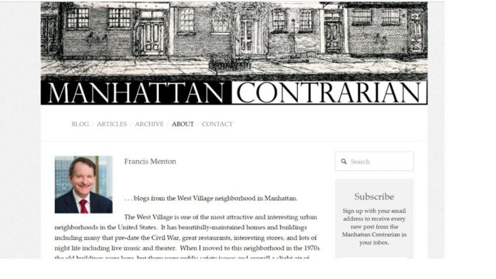 Meet the Manhattan Contrarian Francis Menton