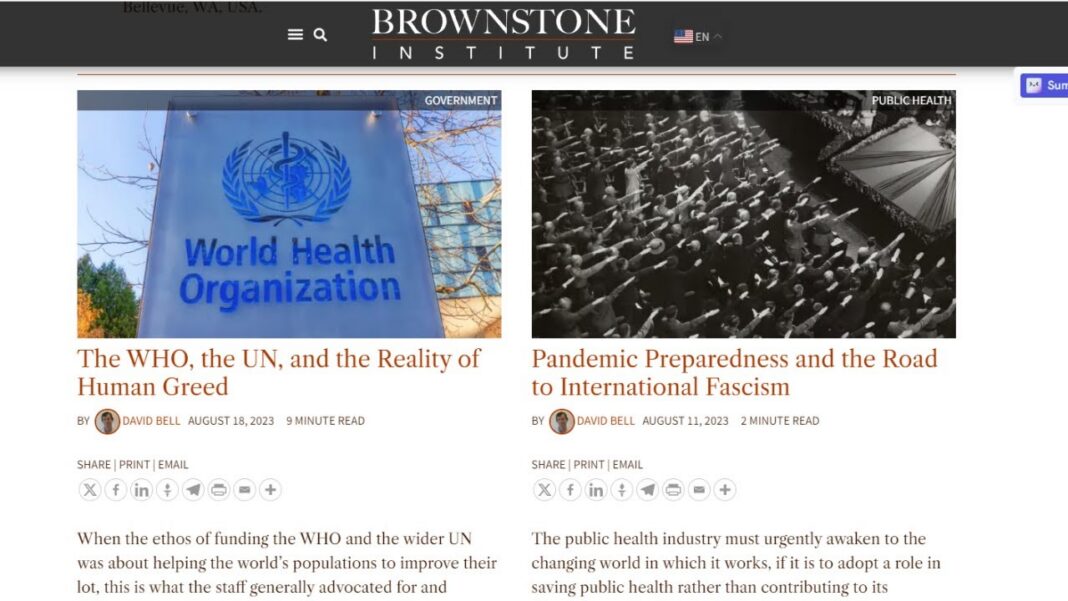 David Bell; Pandemic Preparedness and the Road to International Fascism David Bell; Pandemic Preparedness and the Road to International Fascism